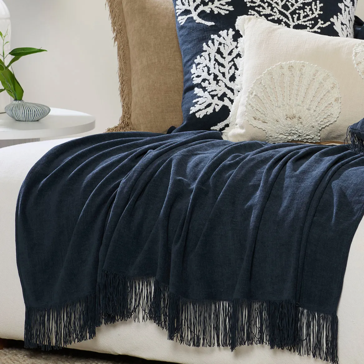 Isola Extra Large Fringed Chenille Throw