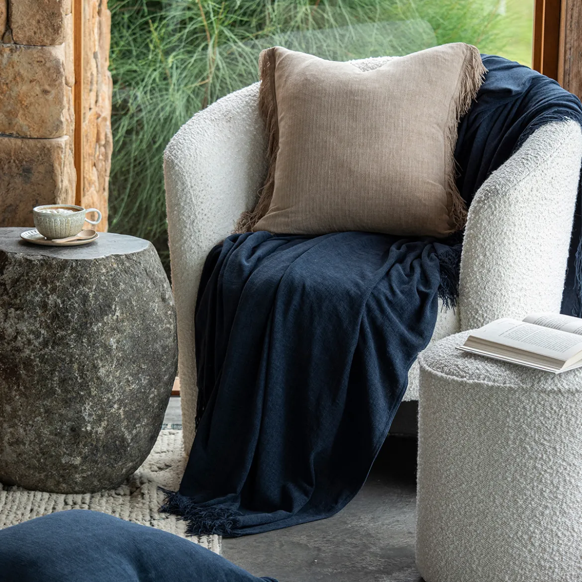 Isola Extra Large Fringed Chenille Throw
