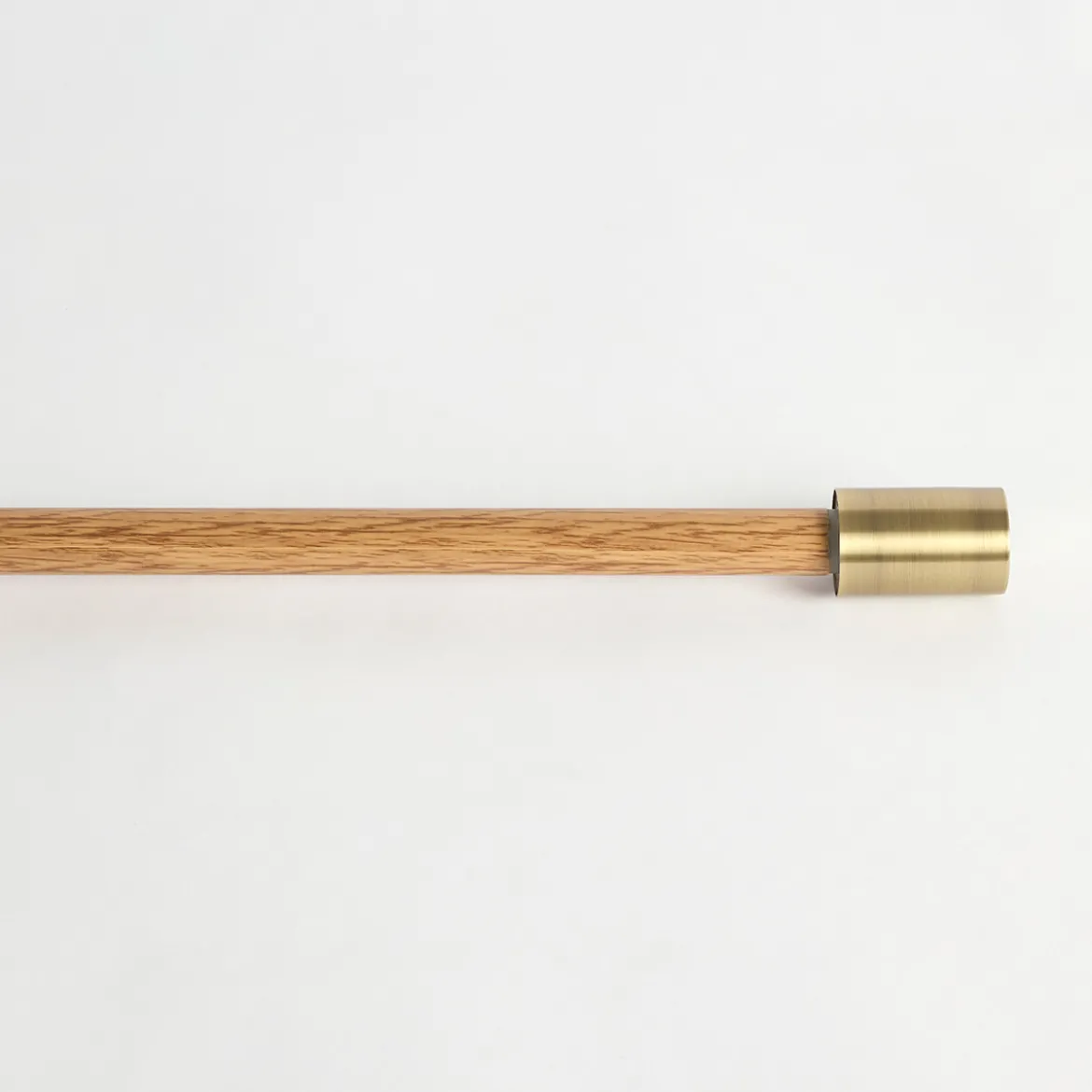 Jordan Brass Oak Veneer Extendable Rod Set