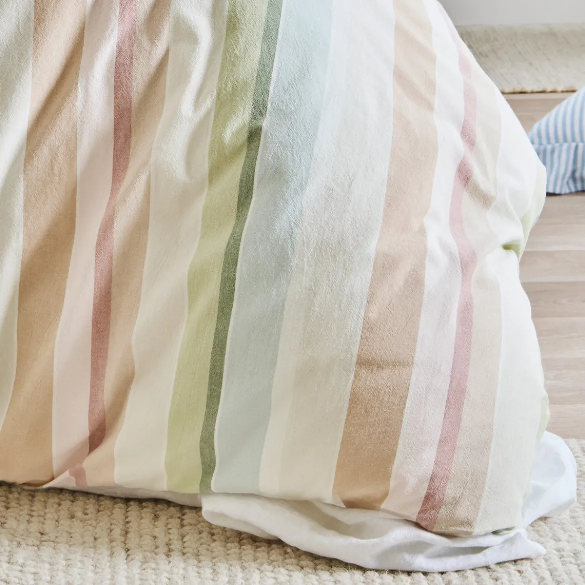 Junie Reversible Stripe Quilt Cover Set