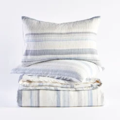 Juniper Stripe Blue Quilt Cover Set