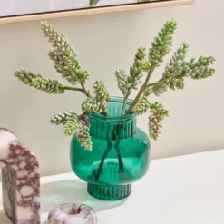 Kendall Dark Green Glass Vase