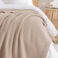 Knit Weave 360gsm Cotton Blanket