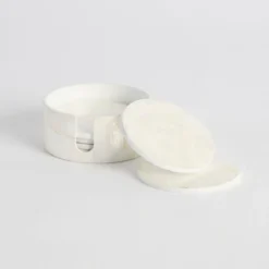 Layla Capiz Coaster Set of 6 with Holder
