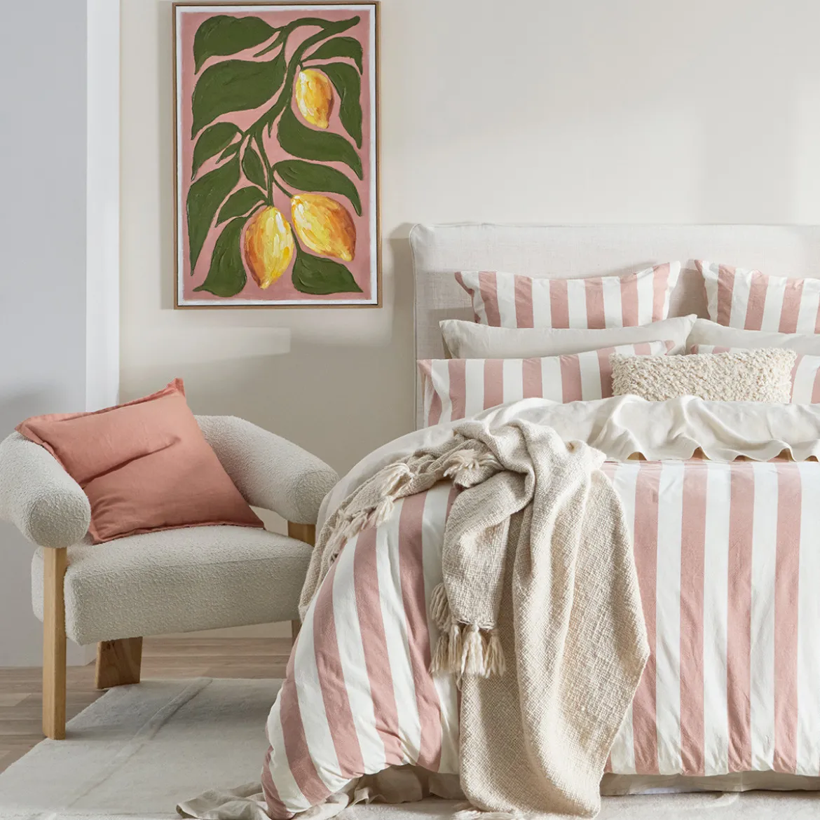 Lemon Branch Textured Wall Art