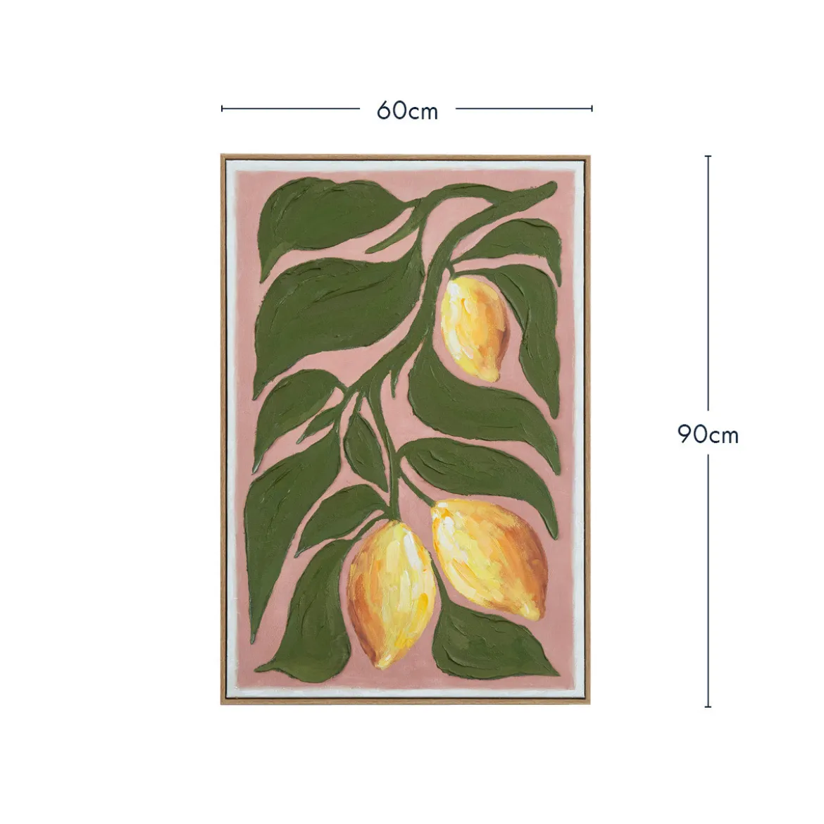 Lemon Branch Textured Wall Art