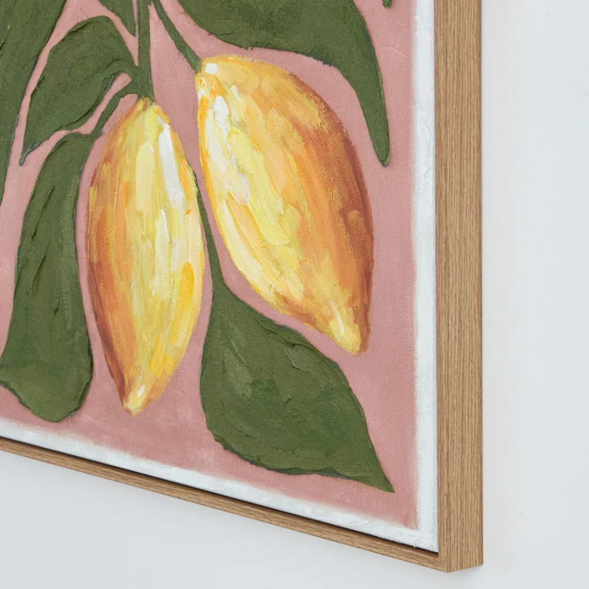 Lemon Branch Textured Wall Art
