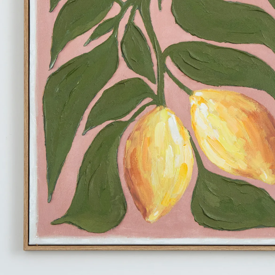 Lemon Branch Textured Wall Art