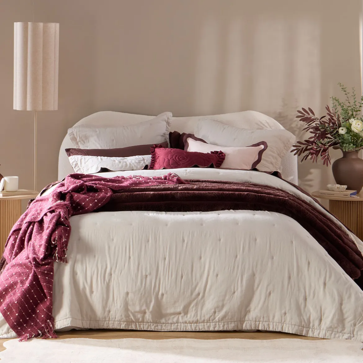 Leni Stone Washed Cotton Coverlet Set