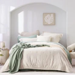 Leni Stone Washed Cotton Coverlet Set
