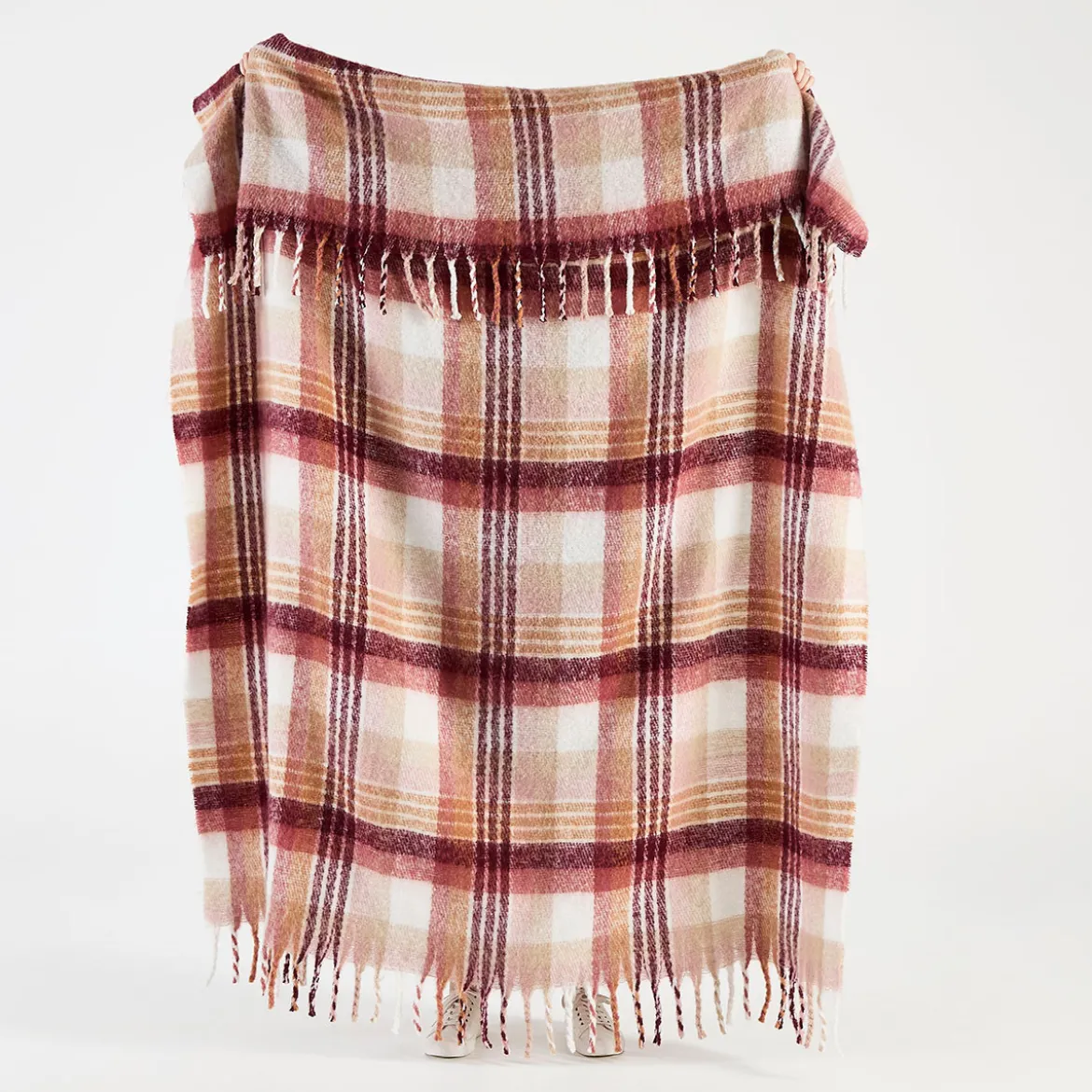 Lexi Check Berry Extra Large Throw