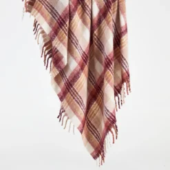 Lexi Check Berry Extra Large Throw
