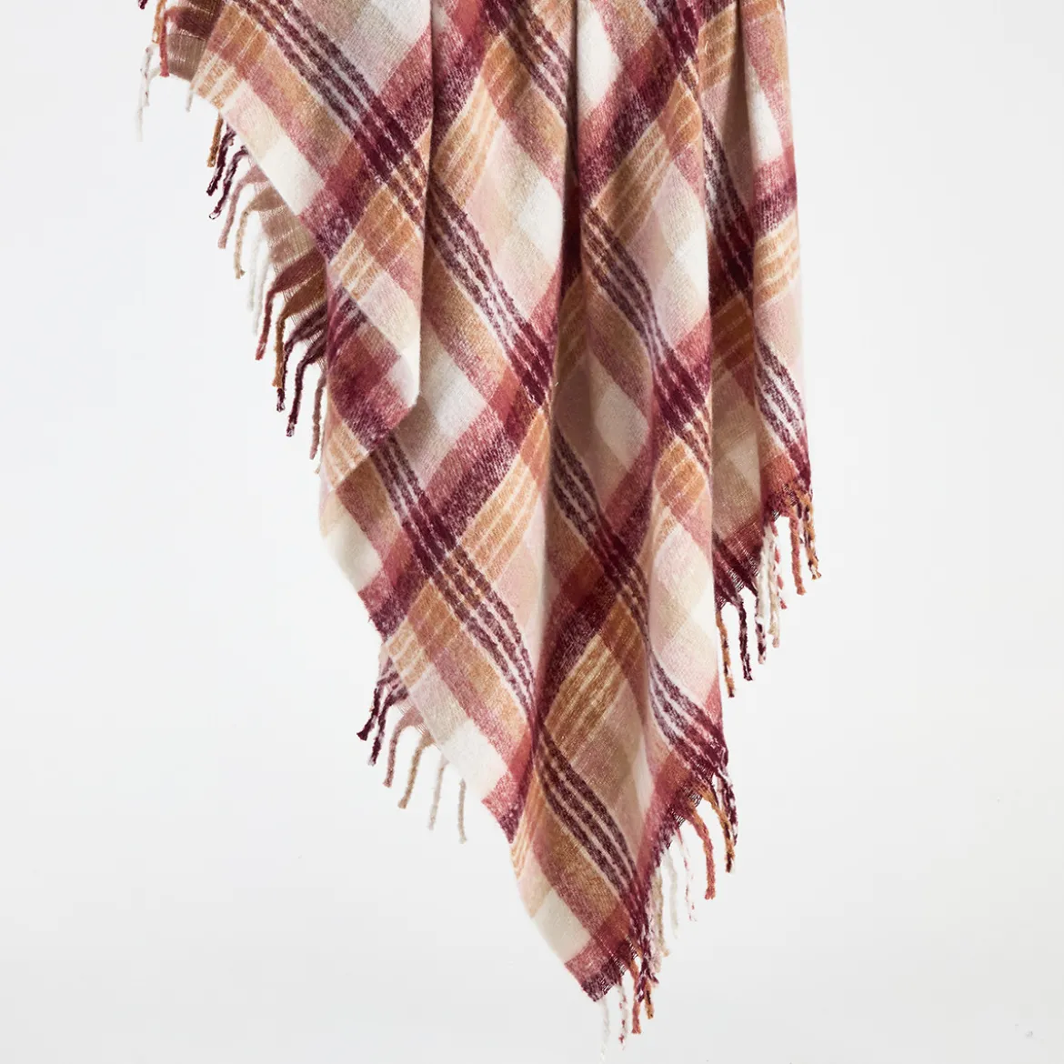 Lexi Check Berry Extra Large Throw