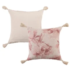 Lilibeth Floral Cushion with Tassels