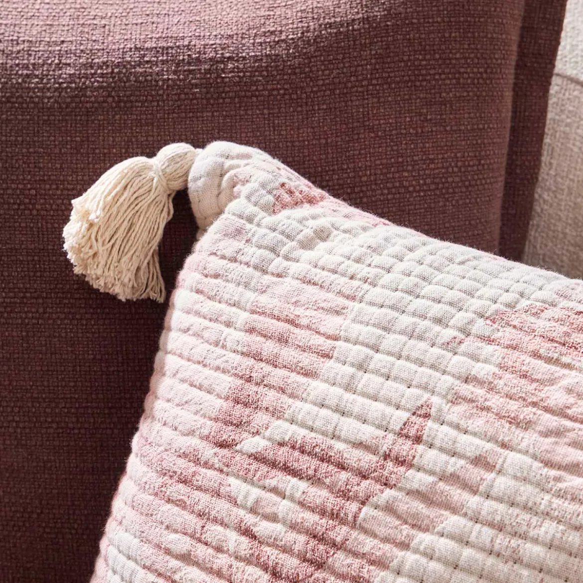 Lilibeth Floral Cushion with Tassels