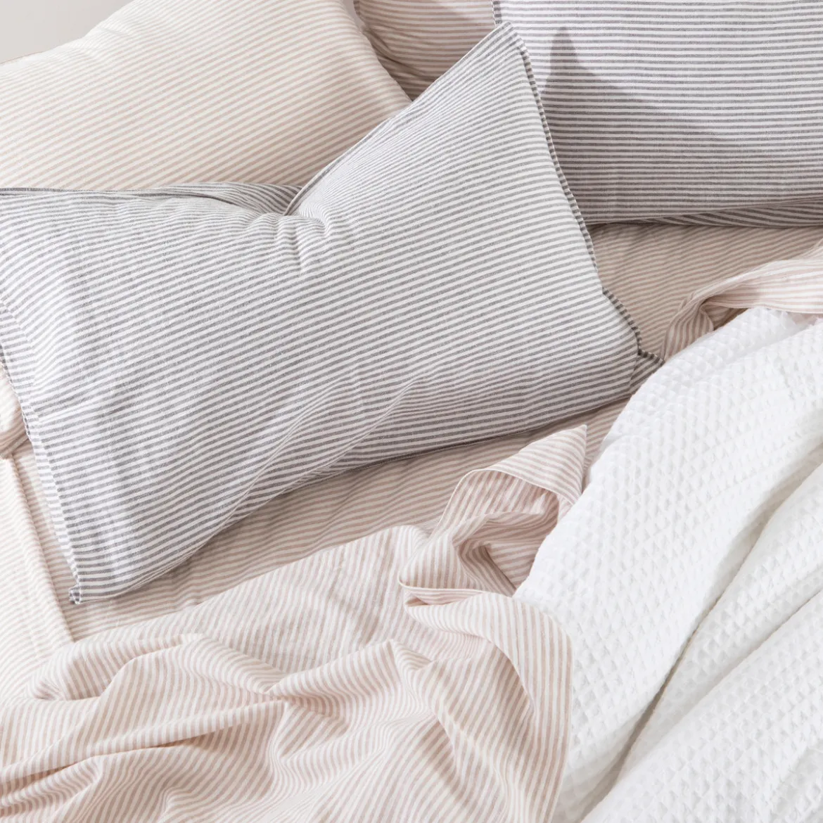 Linen Cotton Striped Sheet Set