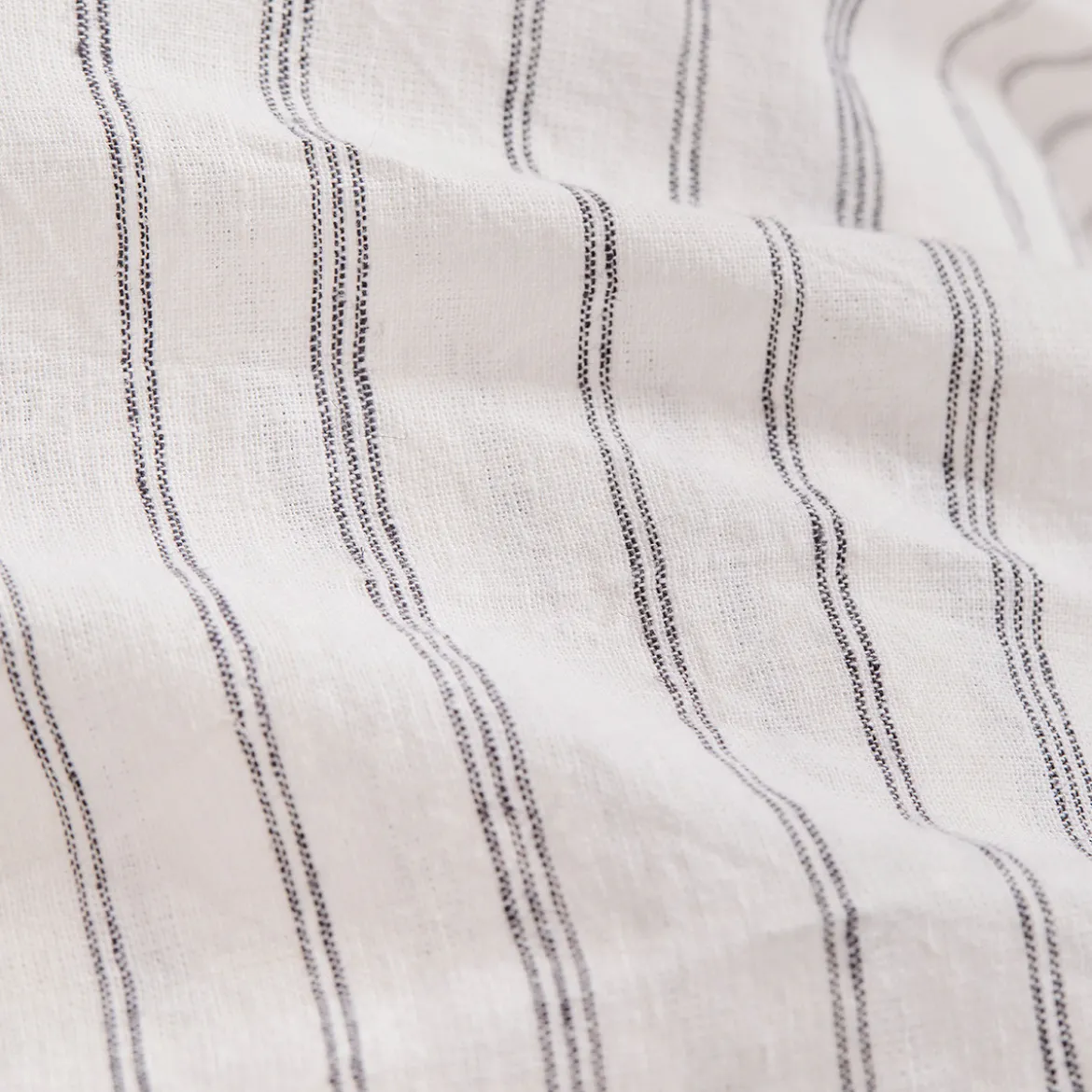 Linen Cotton Stripe Fitted Sheet