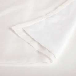 Linen Cotton White Room Darkening Curtain Set of 2