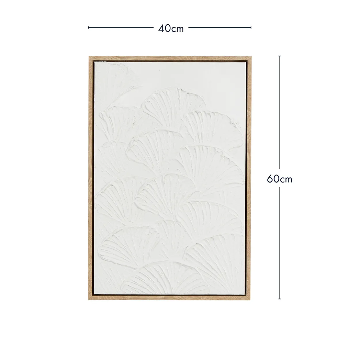 Lucia Shell Textured Small Framed Canvas Wall Art