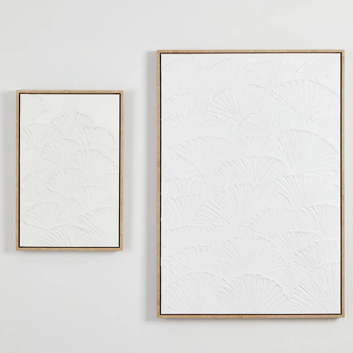 Lucia Shell Textured Small Framed Canvas Wall Art