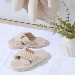 Lucy Cross Strap Home Slippers