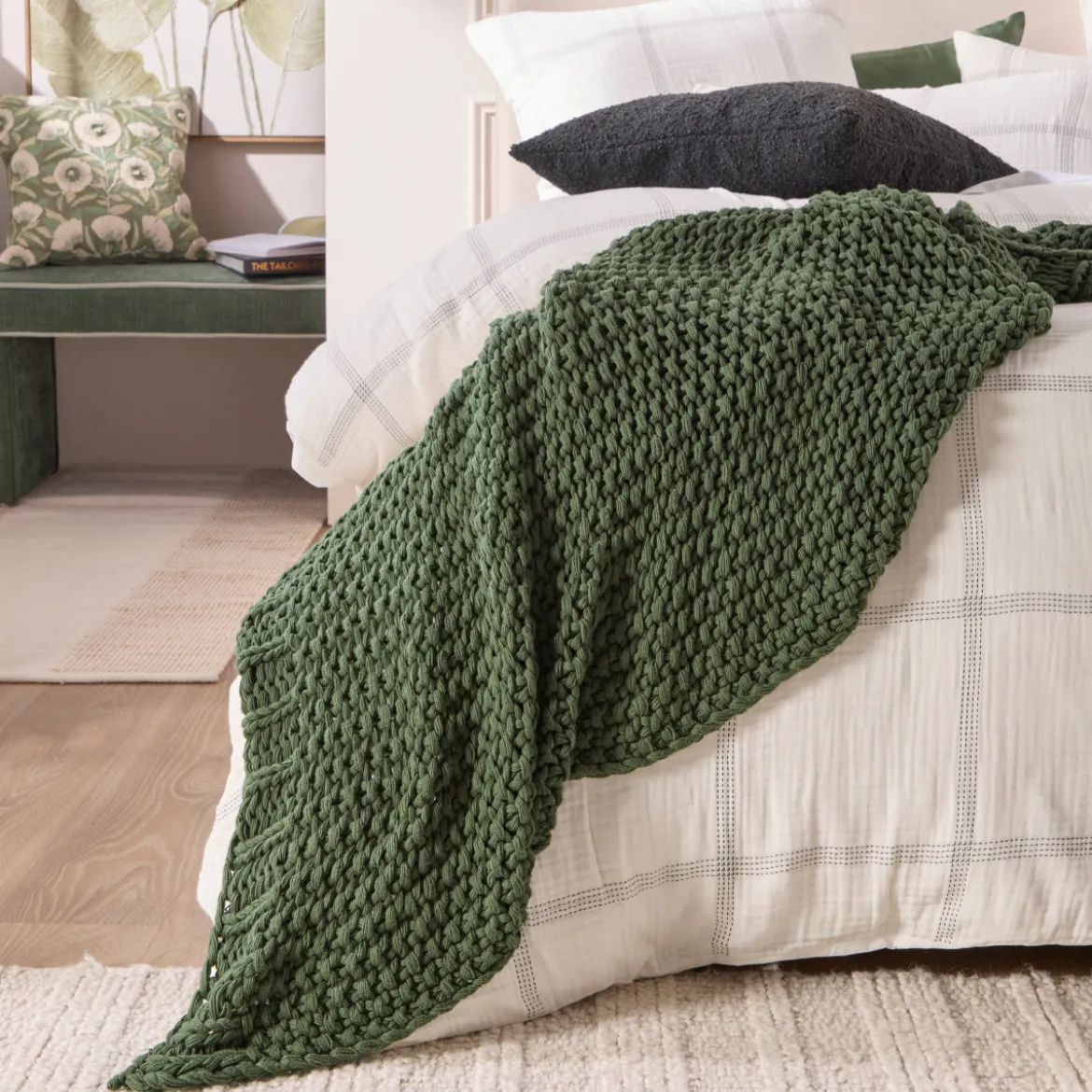 Lucy Knit Cotton Throw
