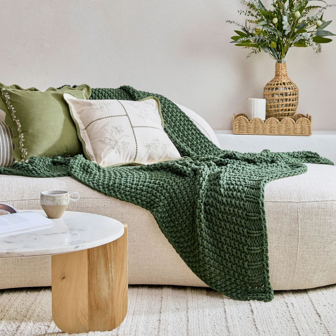 Lucy Knit Cotton Throw
