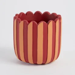 Lucy Stripe Decorative Pot