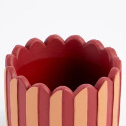 Lucy Stripe Decorative Pot