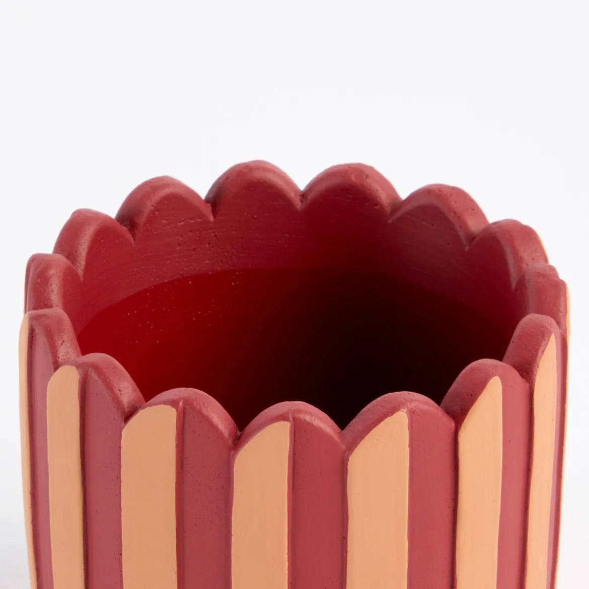 Lucy Stripe Decorative Pot