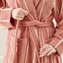 Lucy Terry Towelling Terracotta Bath Robe