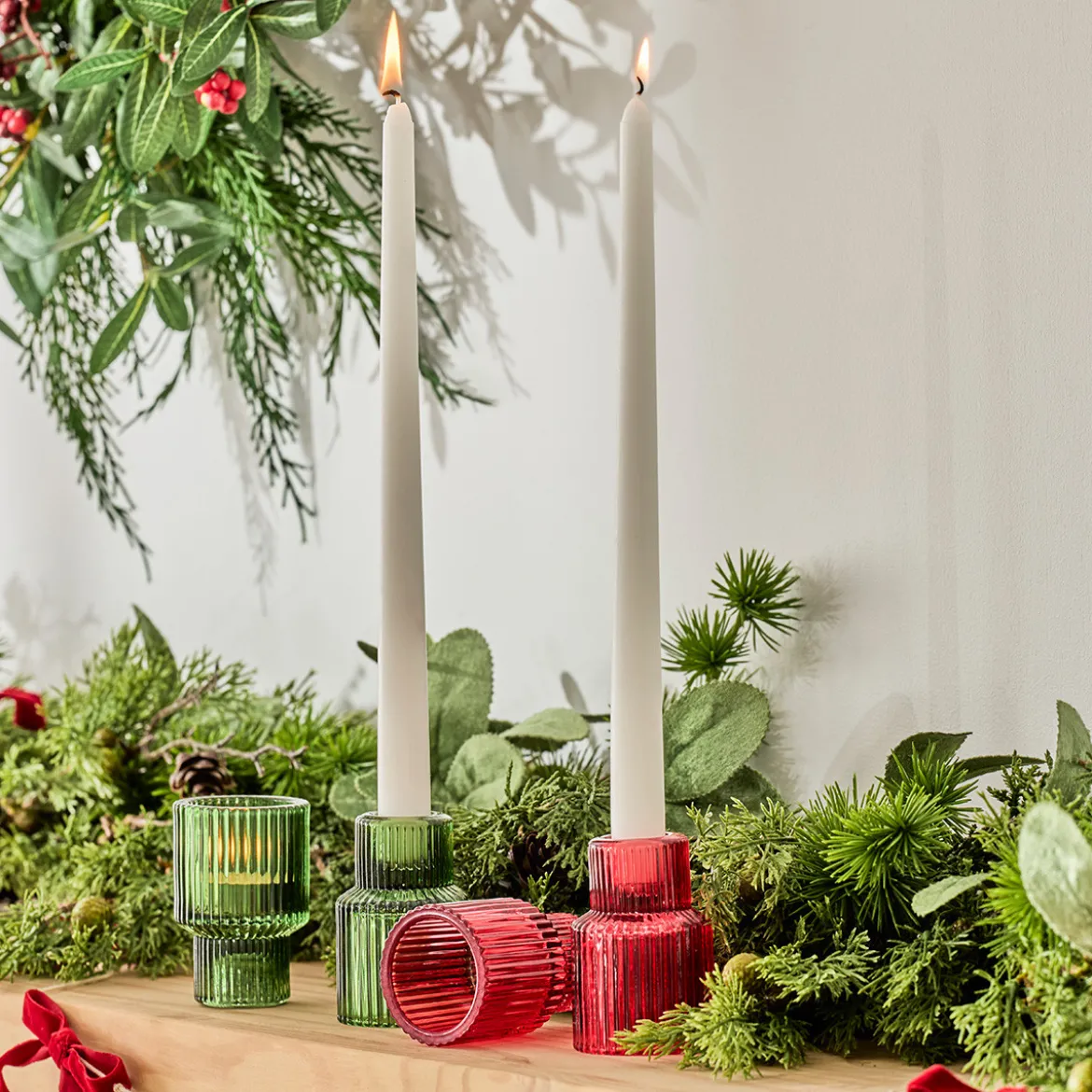 Lulu Red Tealight / Tapered Candle Holder