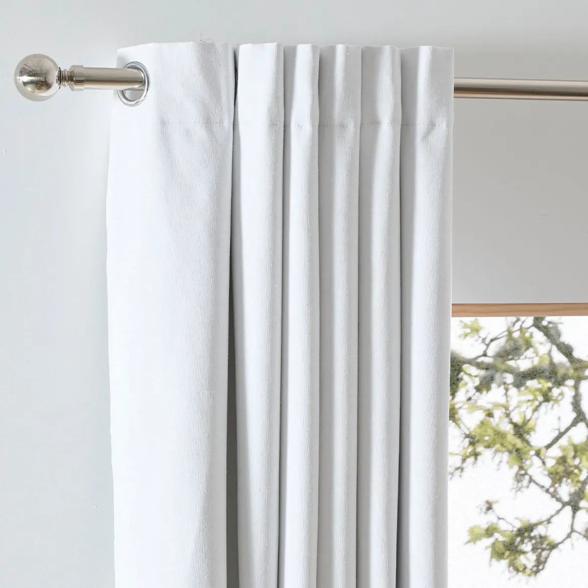 Marina Blockout White Curtain Set of 2
