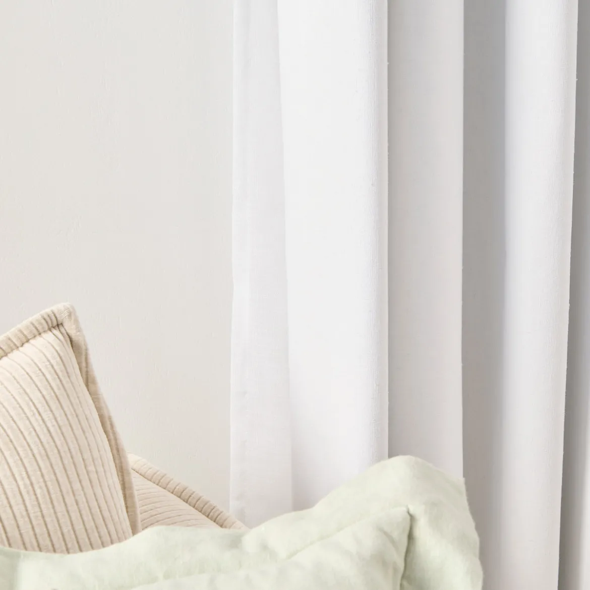 Marina Blockout White Curtain Set of 2