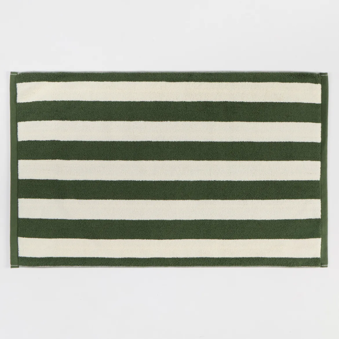 Maverick Green Reversible Stripe Bath Mat