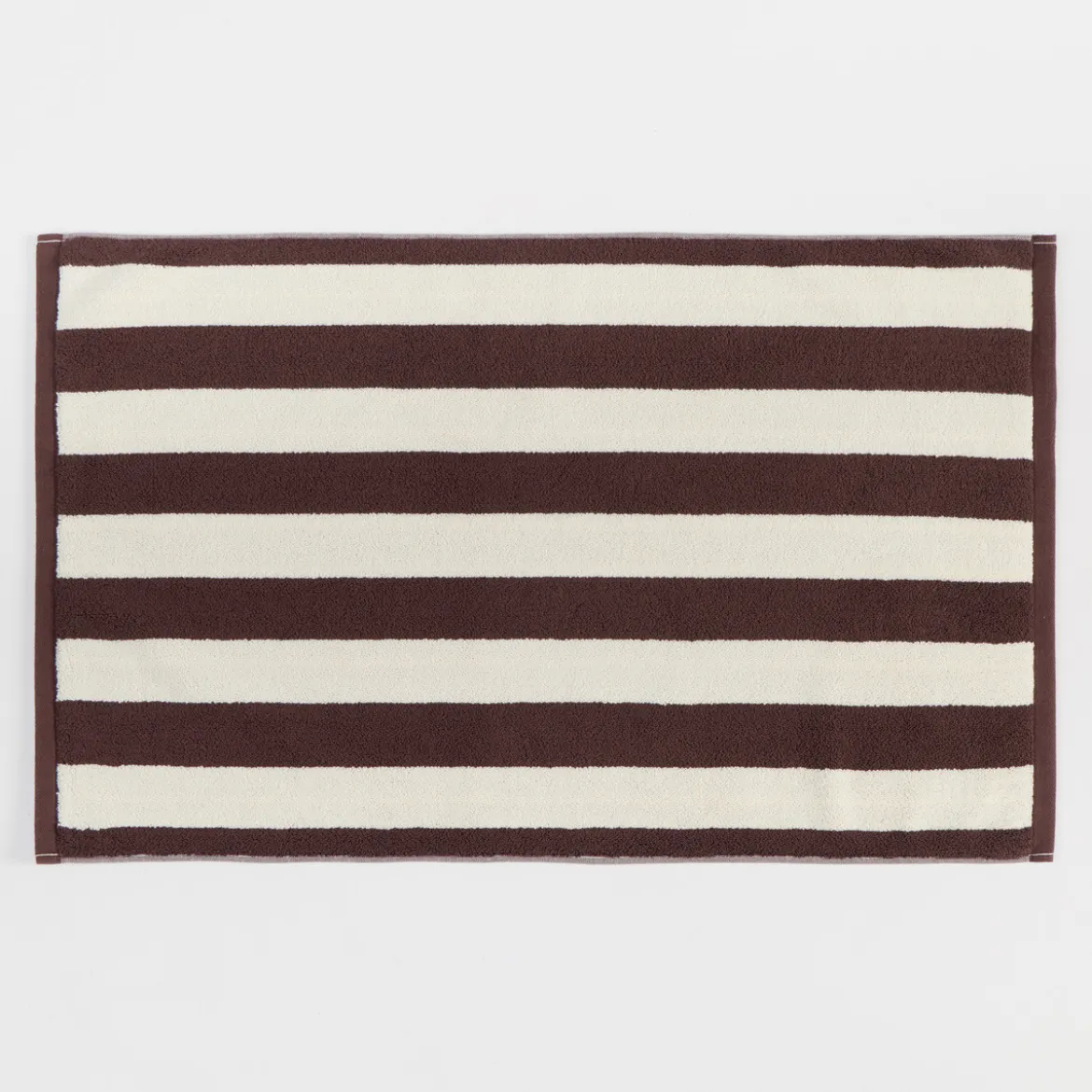 Maverick Mahogany Reversible Stripe Bath Mat