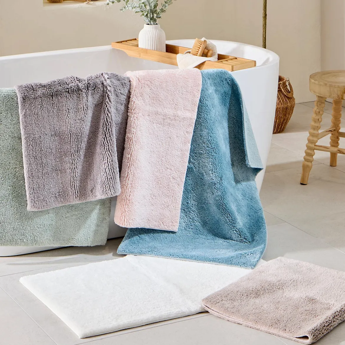 Maya Cotton Bamboo Bath Mat