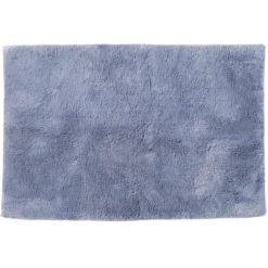 Maya Denim Blue Cotton Bamboo Bath Mat
