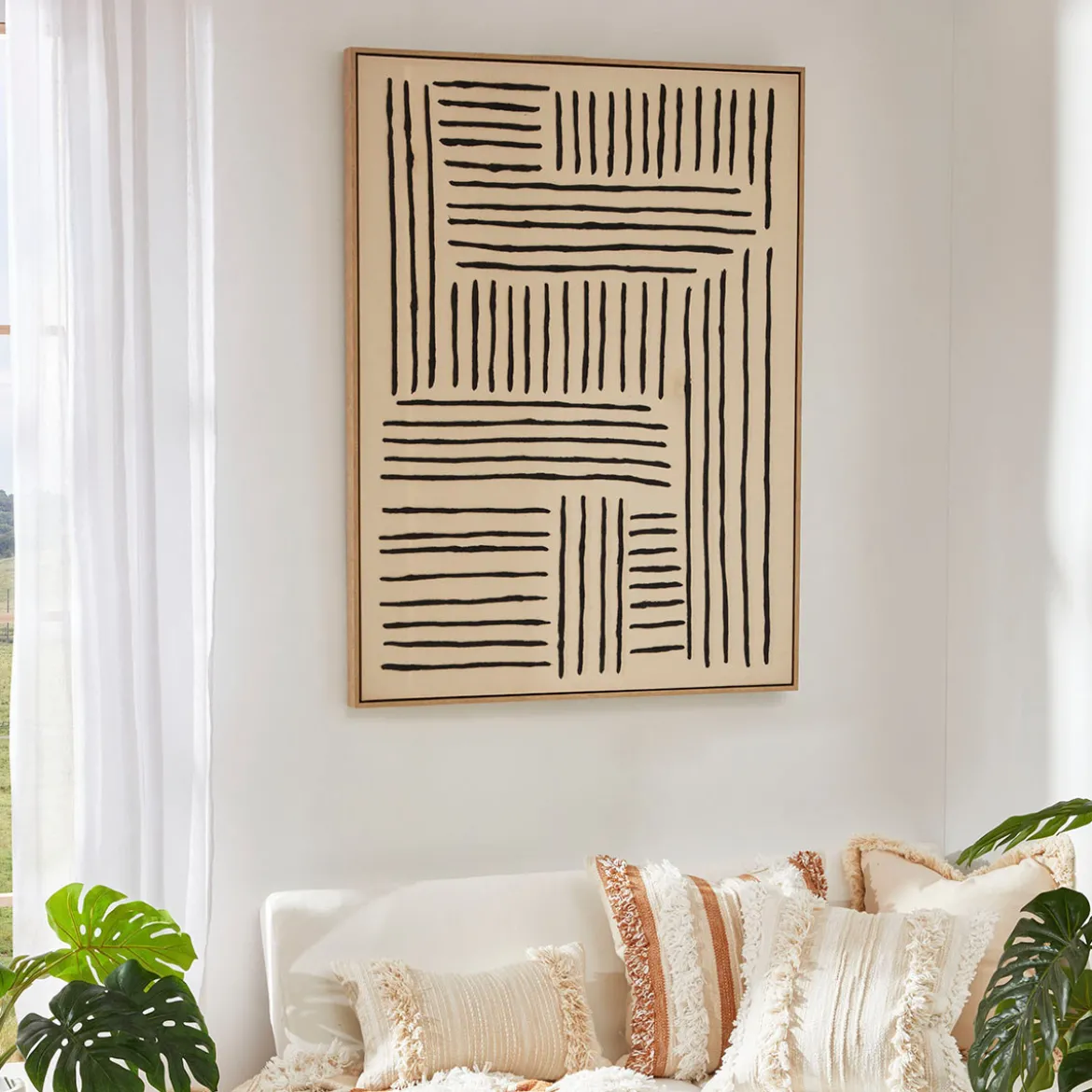 Maze Framed Canvas Wall Art