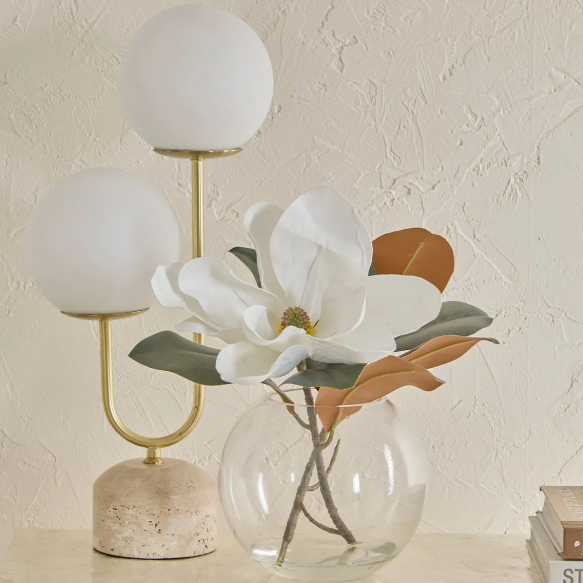 Meadow Artificial Magnolia in Vase
