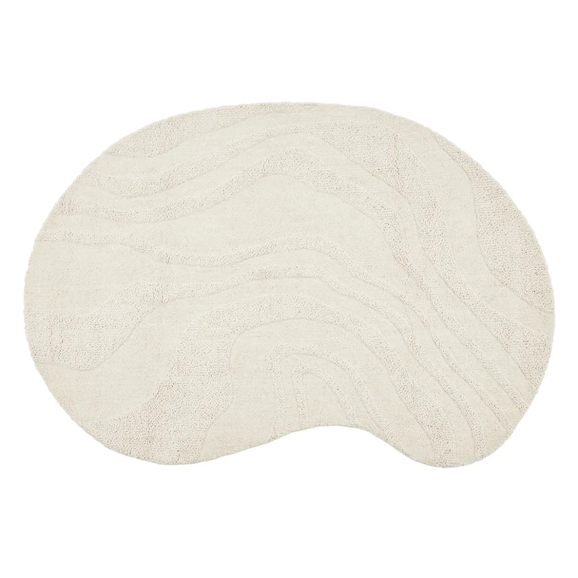 Melibee Curved Wool Cotton Floor Rug