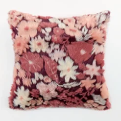Mila Floral Faux Fur Jacquard Cushion