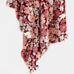 Mila Floral Faux Fur Jacquard Throw