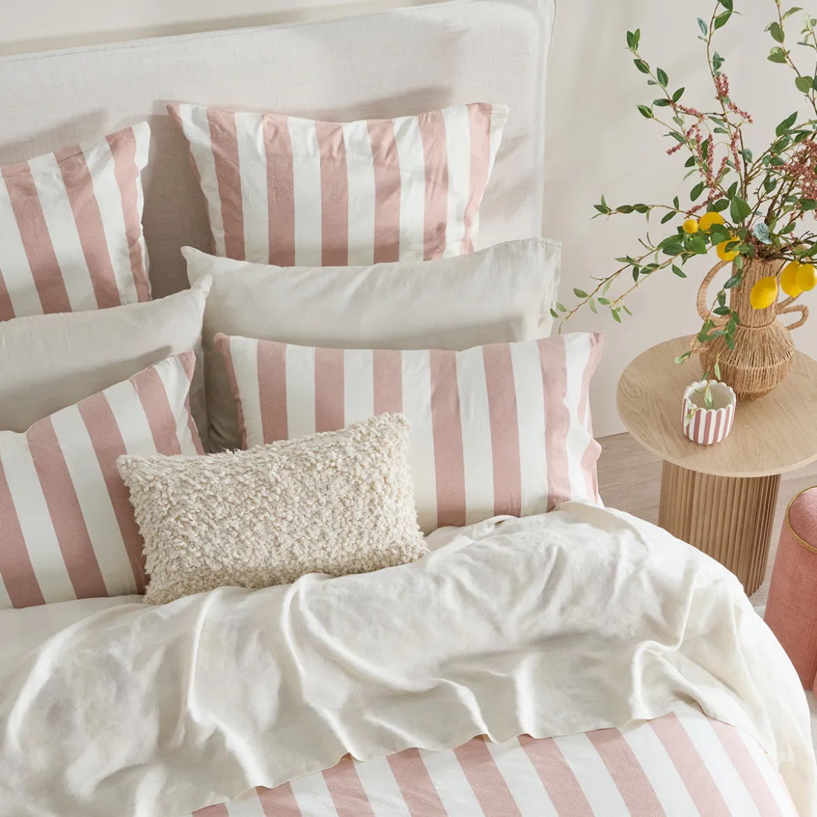 Milah Clay Stripe European Pillowcase