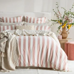 Milah Clay Stripe Quilt Cover Set