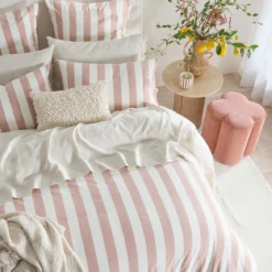 Milah Clay Stripe Quilt Cover Set