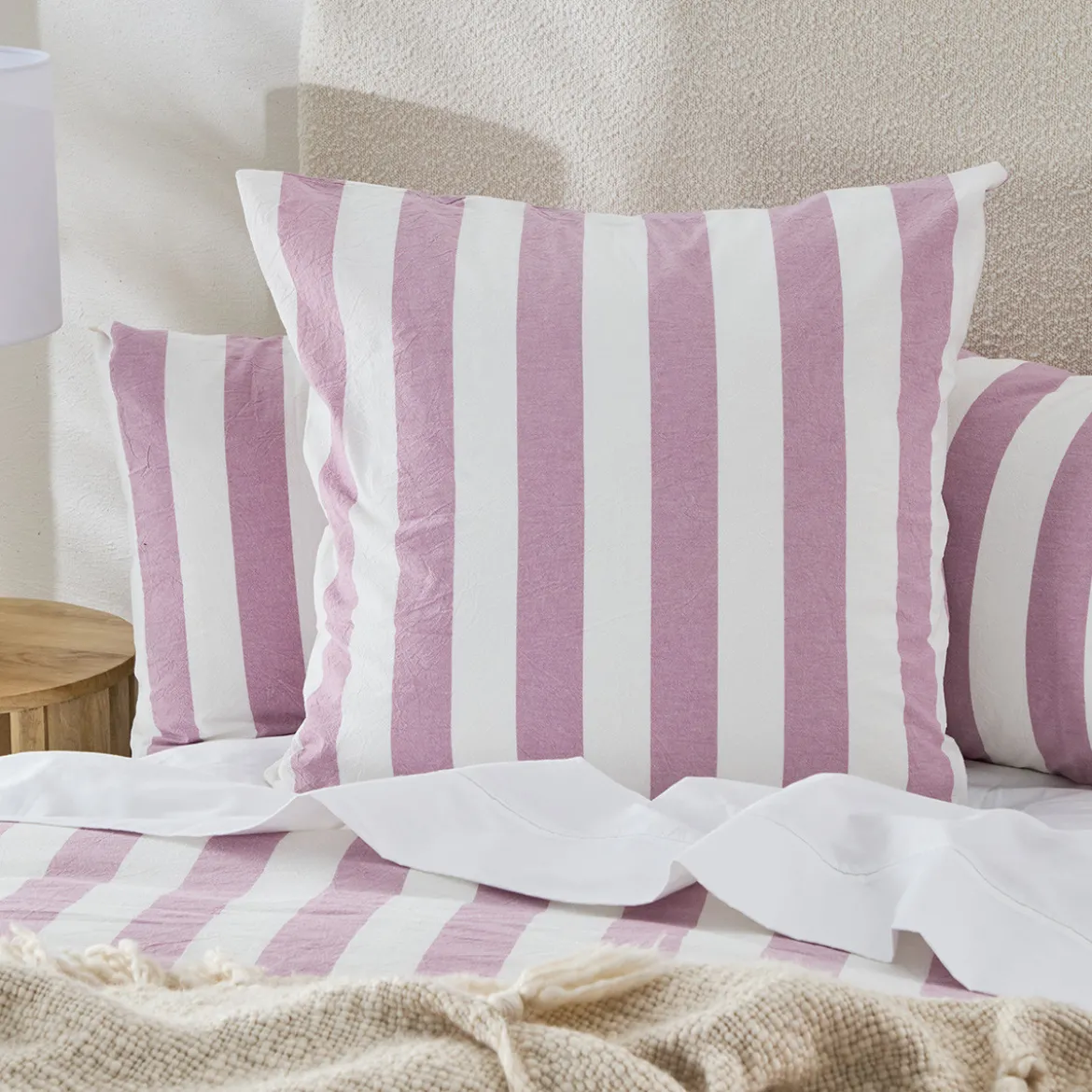 Milah Mauve Stripe European Pillowcase