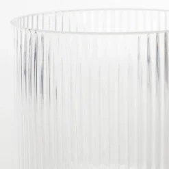 Mila Ribbed Clear Tumbler Glass Set of 4