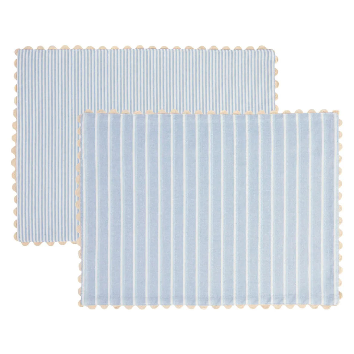 Millie Reversible Stripe Scallop Placemat
