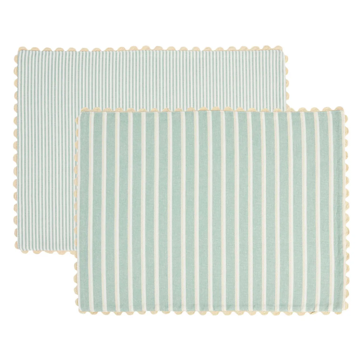 Millie Reversible Stripe Scallop Placemat
